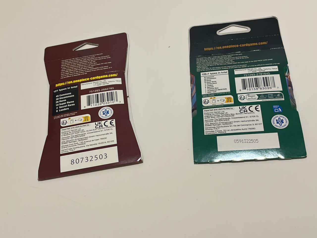 One Piece Card Game Paramount War Booster Pack and One Piece Card Game Legacy of the Master Booster Pack