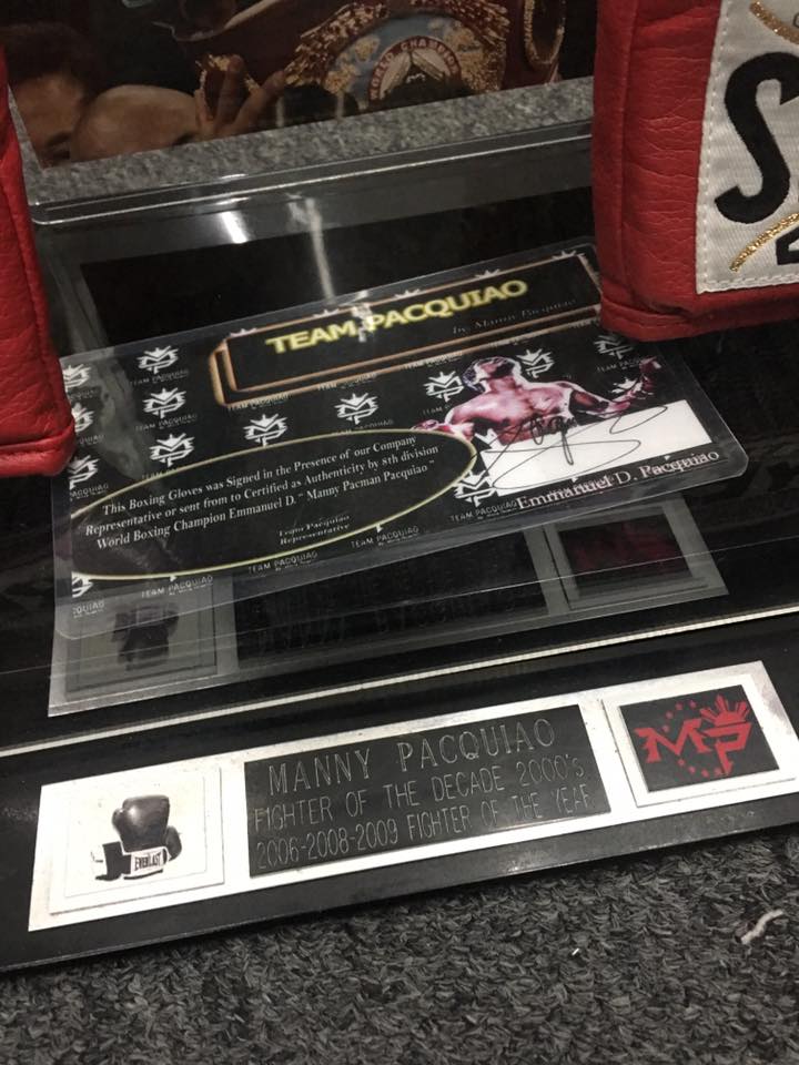 Manny Pacquiao memorabilia signed with proof