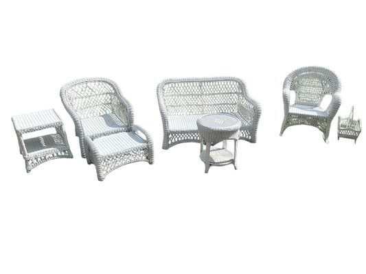 Vintage 7 Piece Wicker Furniture Set