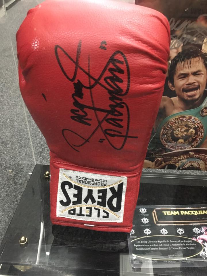 Manny Pacquiao memorabilia signed with proof