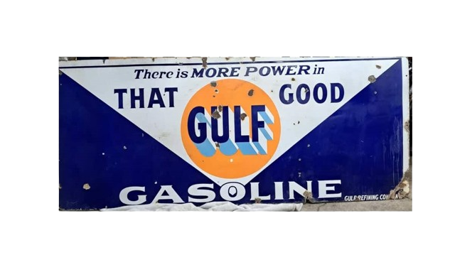 Vintage Porcelain Gulf Oil Sign