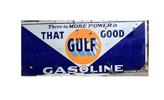 Vintage Porcelain Gulf Oil Sign
