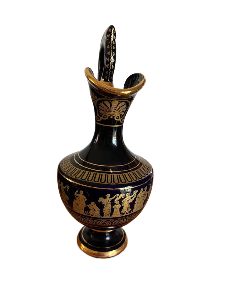 Vintage Spyropoulos Porcelain wine pitcher