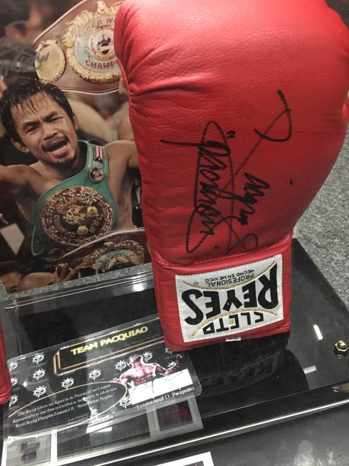 Manny Pacquiao memorabilia signed with proof