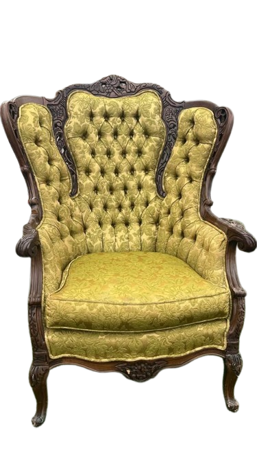 Antique green chair Santa chair FCFS
