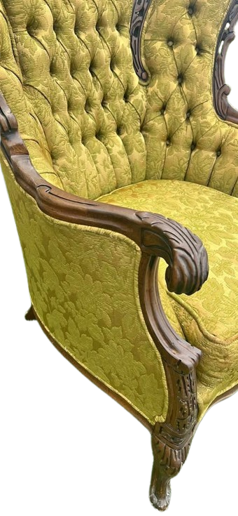 Antique green chair Santa chair FCFS