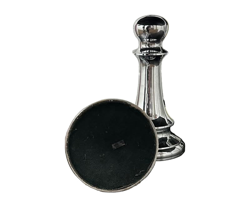 Chrome Pawns Decor set of 2