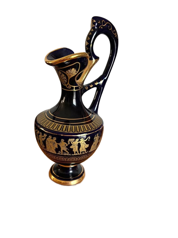 Vintage Spyropoulos Porcelain wine pitcher