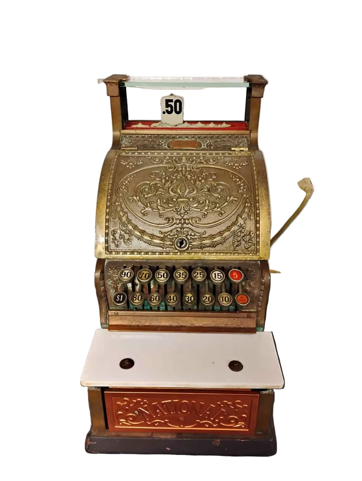 Antique Brass National Cash Register Model 313