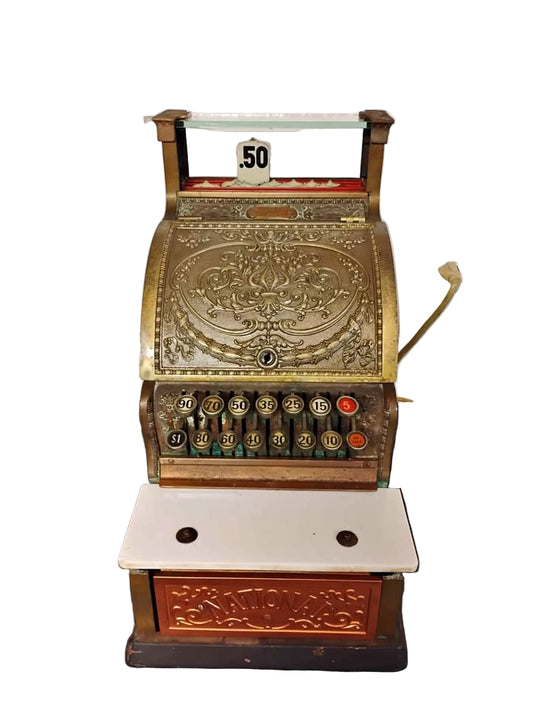 Antique Brass National Cash Register Model 313