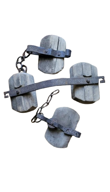 Antique Farm Horse Equipment Unfinished Wood & Iron.