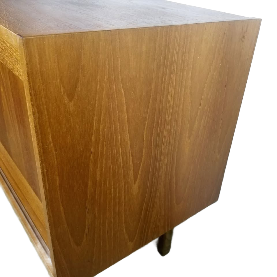 Slim Slick Beauty Danish Modern Mid Century Teak Credenza Bar LP Cabinet