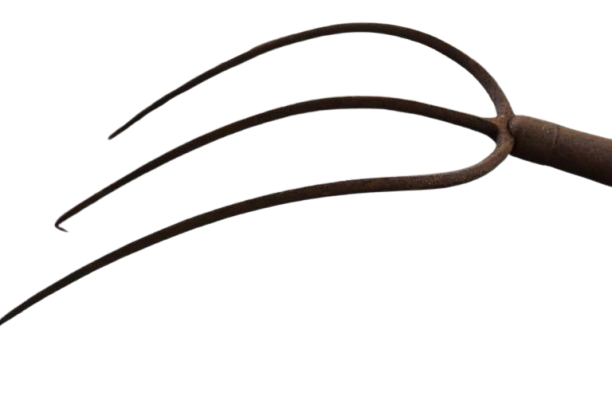 Antique Primitive 3 Pronged Pitchforks Decor Collectible