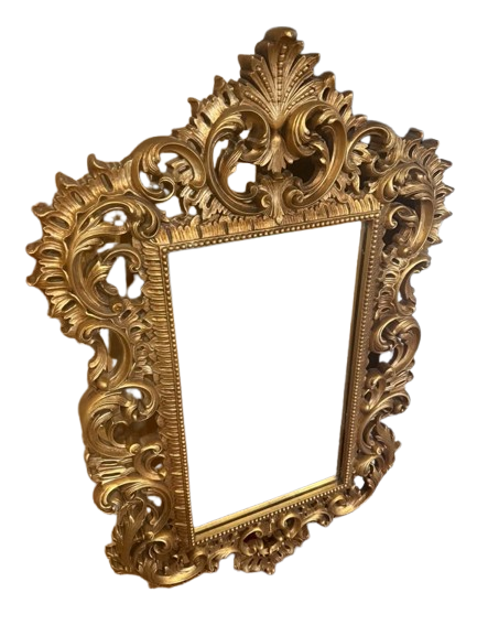 Ornate vintage gold mirror