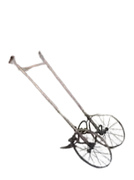 Antique 1900's Excelsior Double Wheel Farming Garden Cultivator Plow Wood /Metal