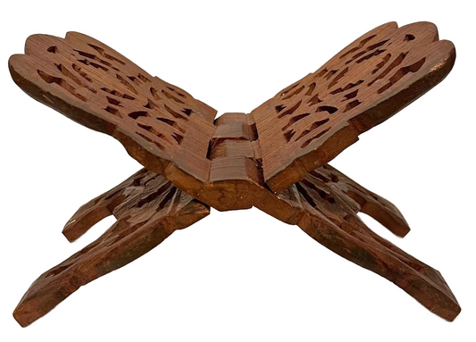 Vintage Antique Hand Carved Wooden Book Holder 40's/50's Bible Display Stand