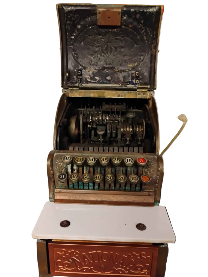 Antique Brass National Cash Register Model 313