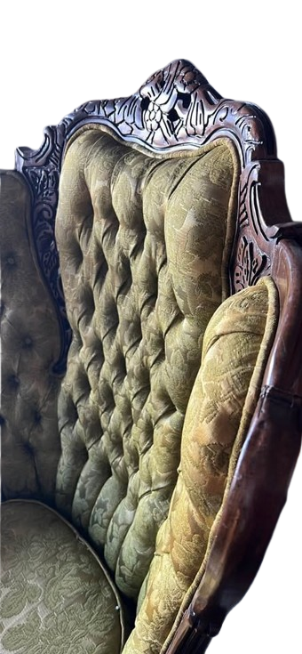 Antique green chair Santa chair FCFS