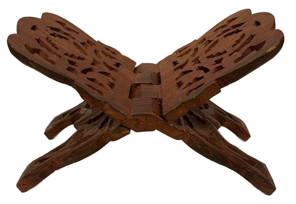 Vintage Antique Hand Carved Wooden Book Holder 40's/50's Bible Display Stand