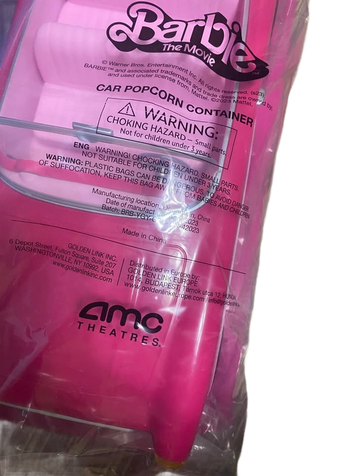 AMC Barbie car popcorn bucket