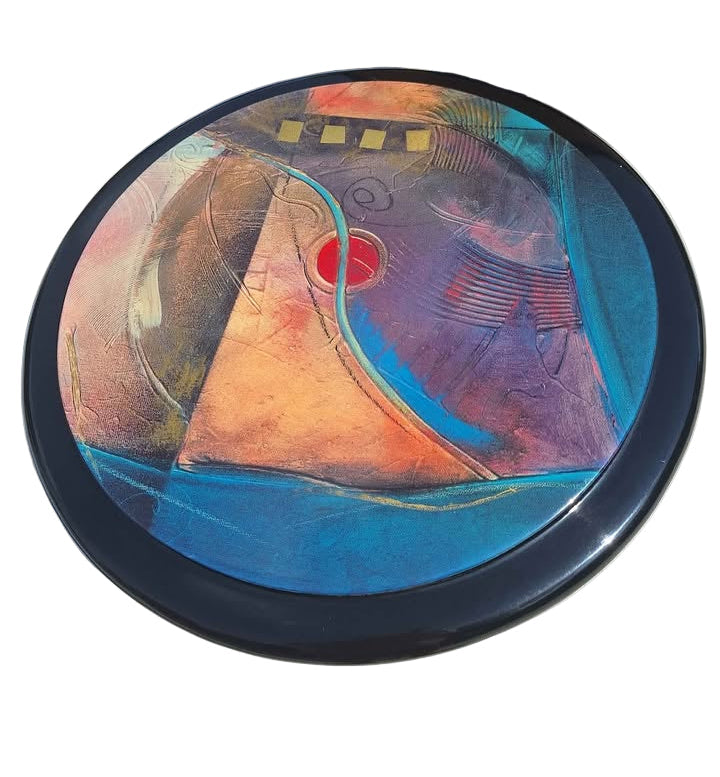 True Vintage 1980s Miami Vice Style Nesting Side Tables Postmodern Memphis Art Deco 80s Lacquer