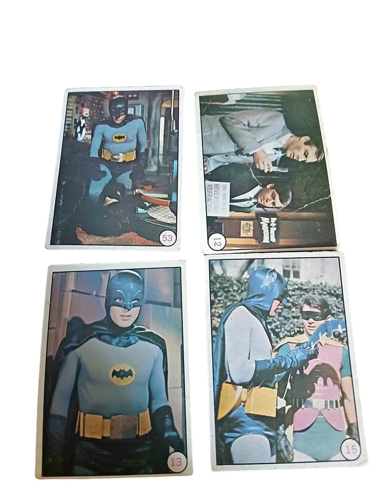 Set of 4 vintage 1966 batman cards