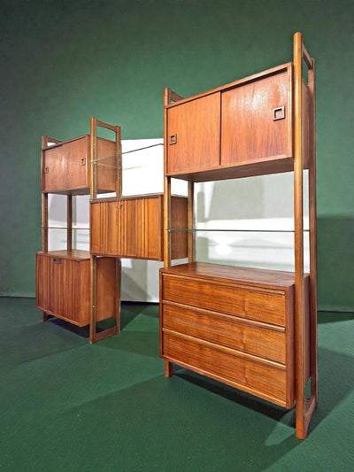 Mid-Century Modern Modular Wall Unit – Teak Finish