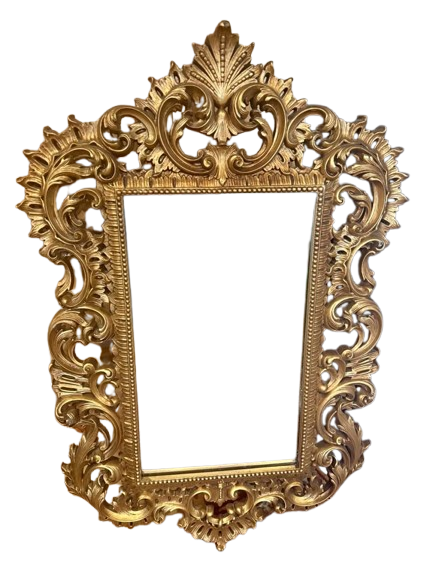 Ornate vintage gold mirror