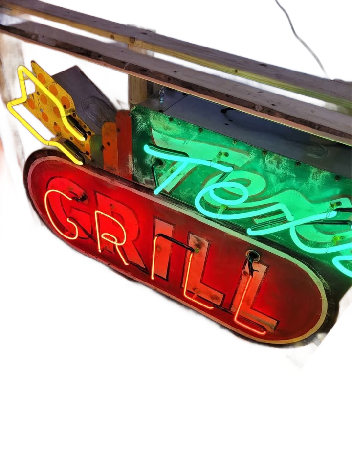 Tex's Grill Neon Advertising Sign