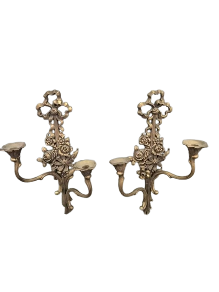 antique wall mount candle holders made by syracuse ornamental