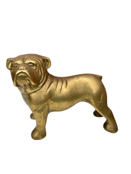 Vintage Brass Bulldog Figurine