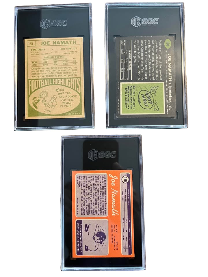 Joe Namath Graded Card Special / 1968, 1969, 1970