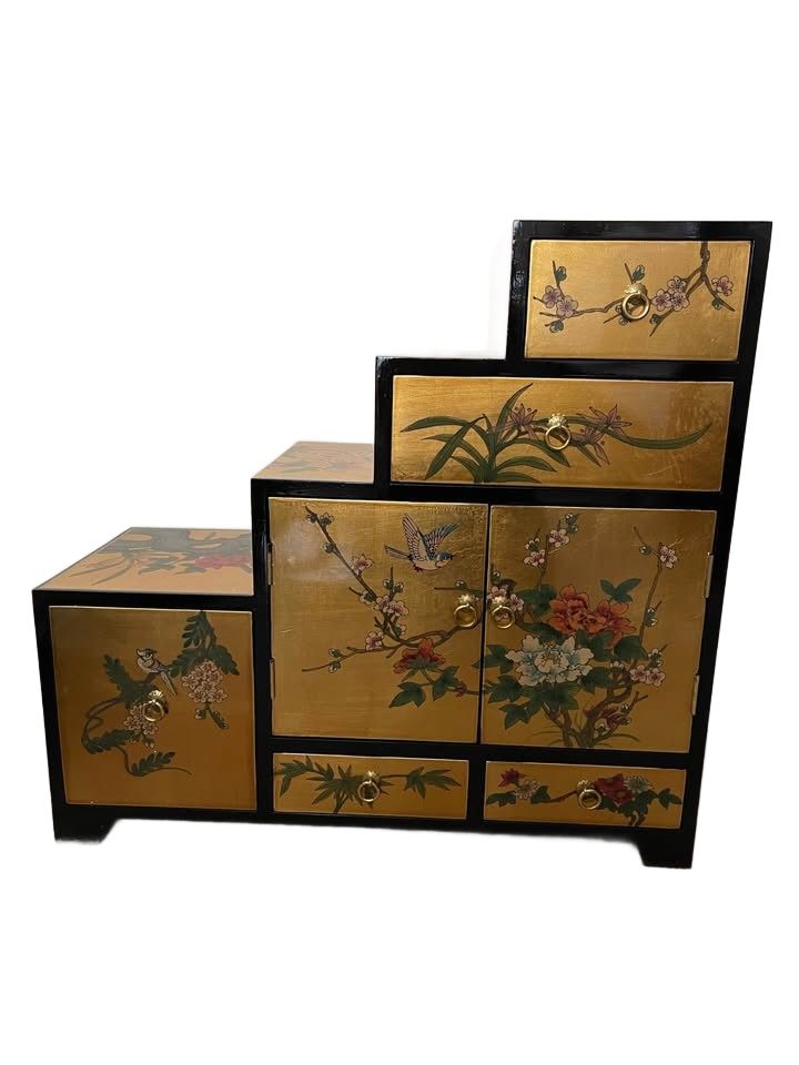 Hand Crafted Chinese Lacquered Storage Cabinet