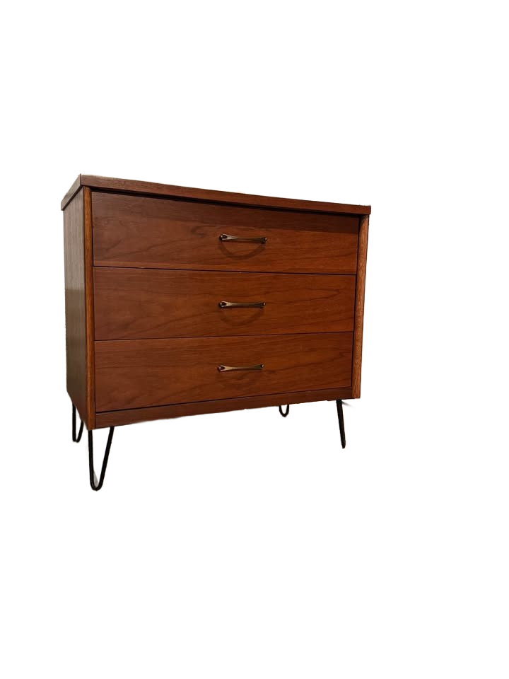 Mid Century Modern Bassett Dresser – Vintage Solid Wood