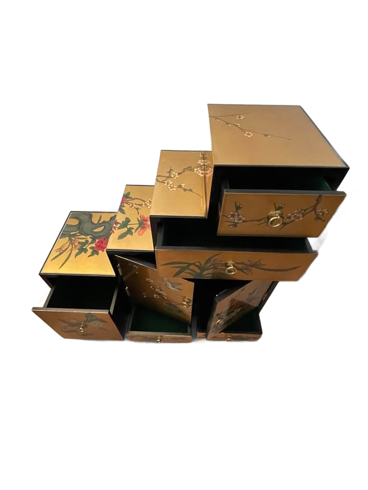 Hand Crafted Chinese Lacquered Storage Cabinet