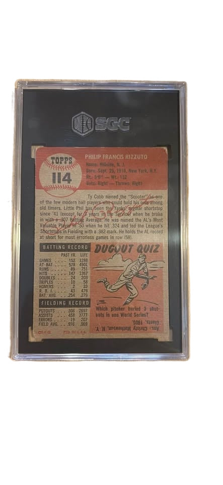 Lot of 3 vintage cards topp 1953 satchel Paige and Phil rizzuto along with 1961 topps Mickey mantle