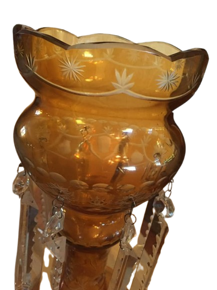 Vintage Gold Lusters with Prisms