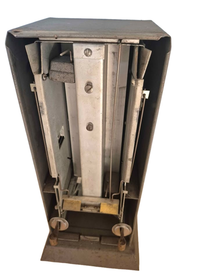 Vintage 1950-1960s Porcelain Stamp Machine with keys.