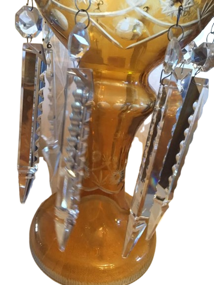 Vintage Gold Lusters with Prisms