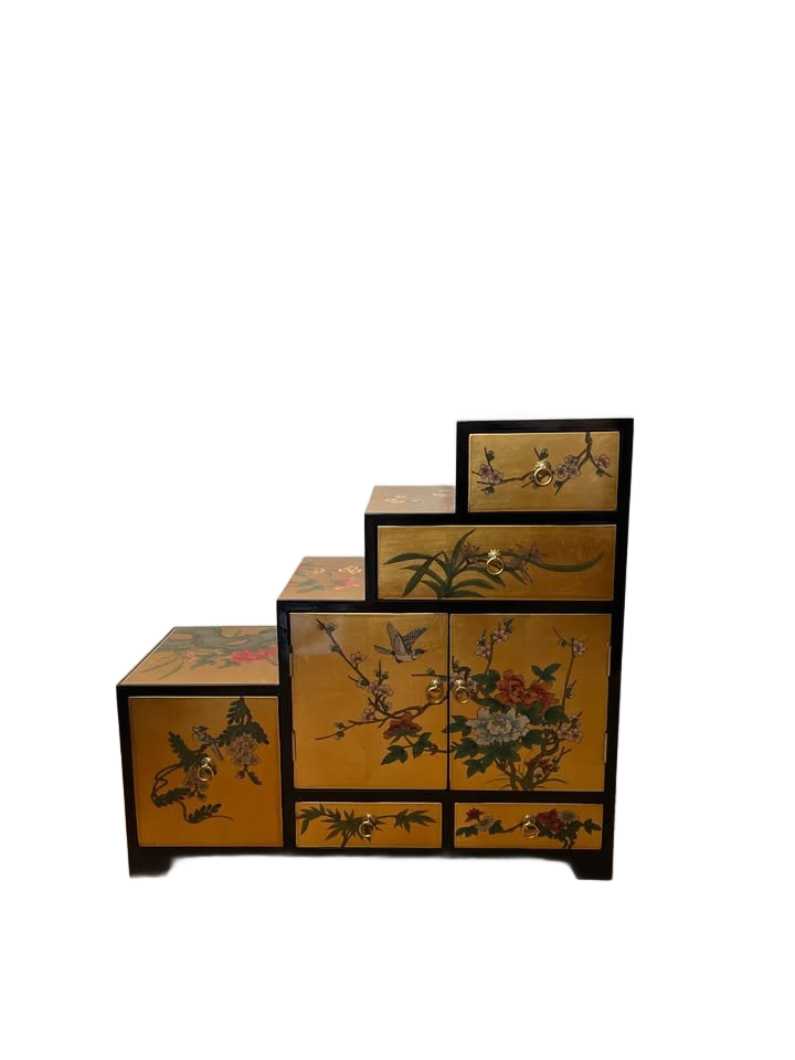Hand Crafted Chinese Lacquered Storage Cabinet