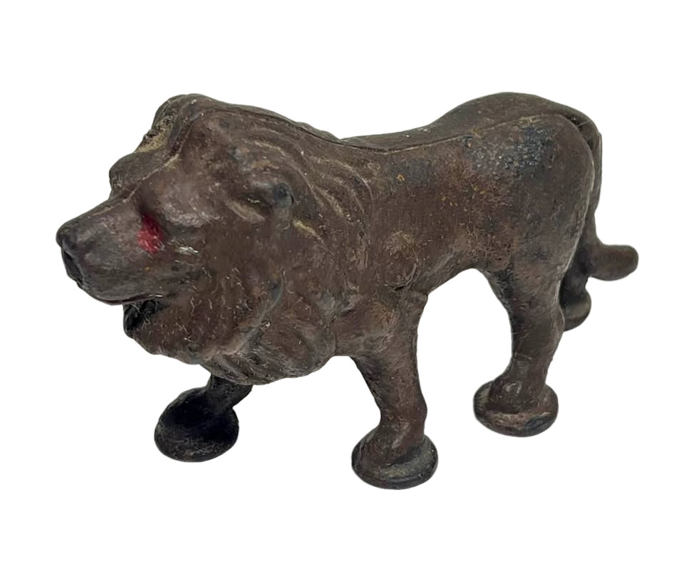 Vintage Cast Iron Lion Still Antique Toy