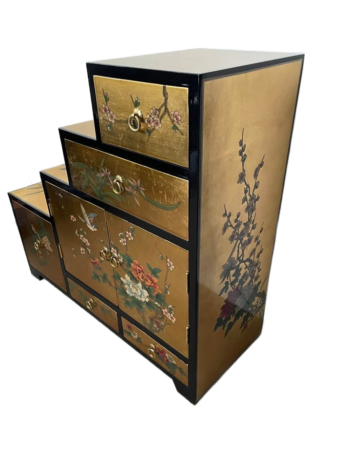 Hand Crafted Chinese Lacquered Storage Cabinet