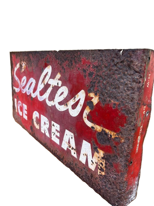 Sealtest Ice Cream antique/vintage flange sign from 1949.