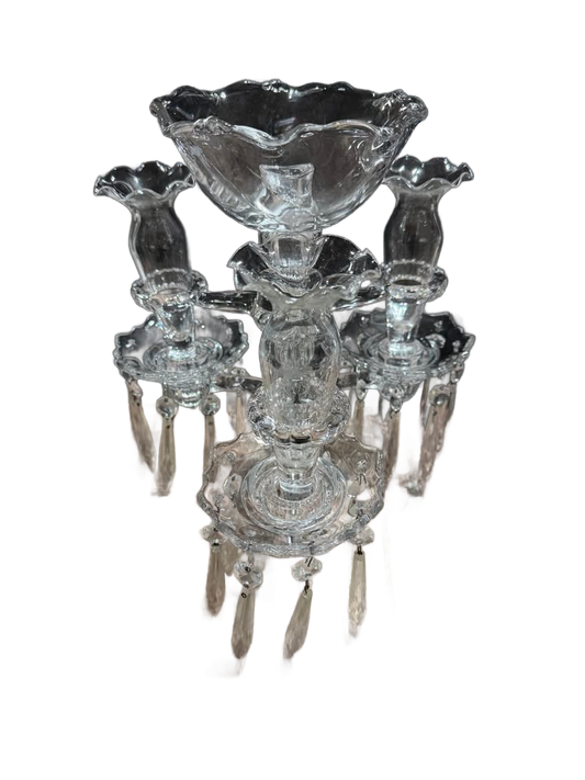 Cambridge Rose crystal candelabras