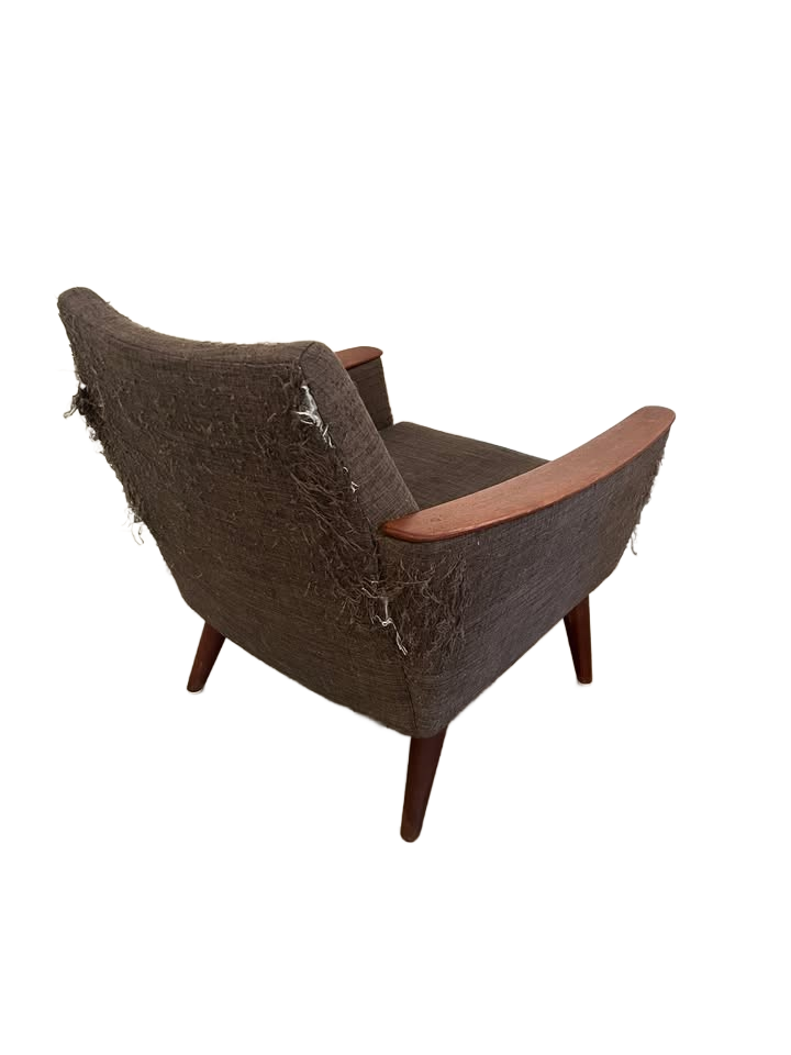 Midcentury Modern/ Danish Modern Armchair with teak armrests