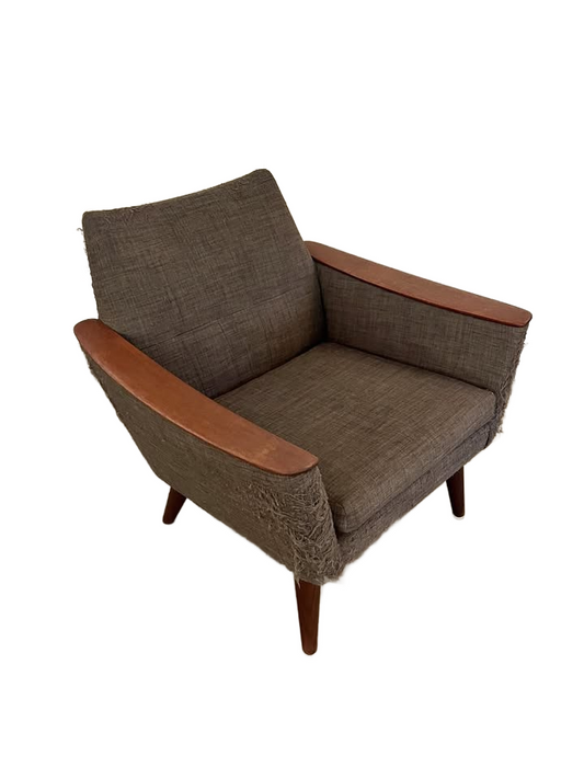 Midcentury Modern/ Danish Modern Armchair with teak armrests