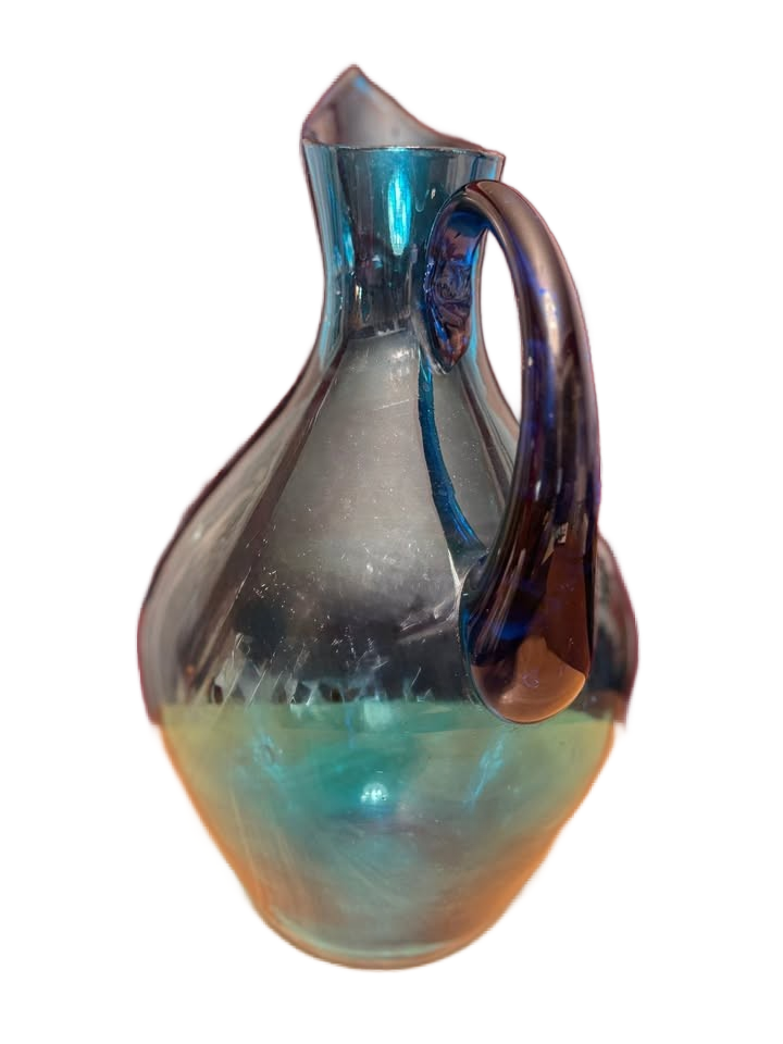 Blenko Peacock Blue Glass Pitcher 96 oz