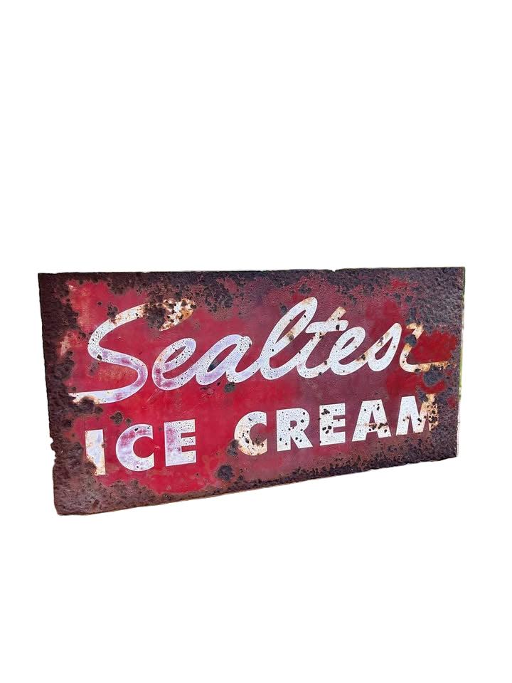 Sealtest Ice Cream antique/vintage flange sign from 1949.