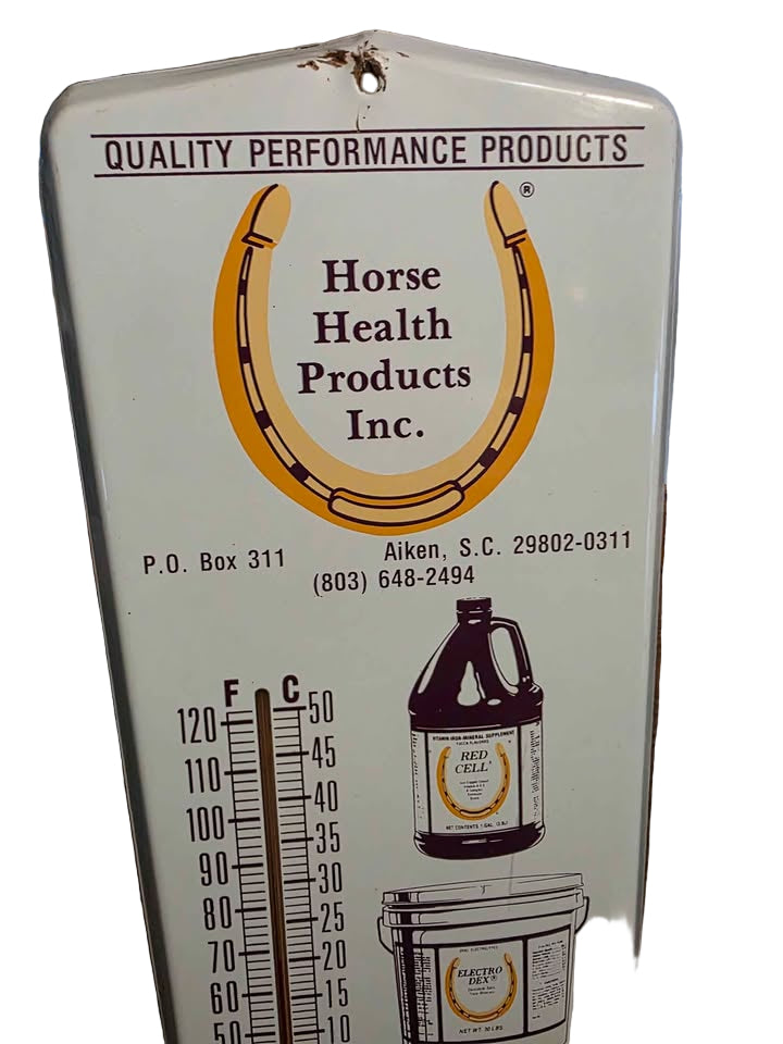 Vintage Advertising Thermometer - Horse Health Products
