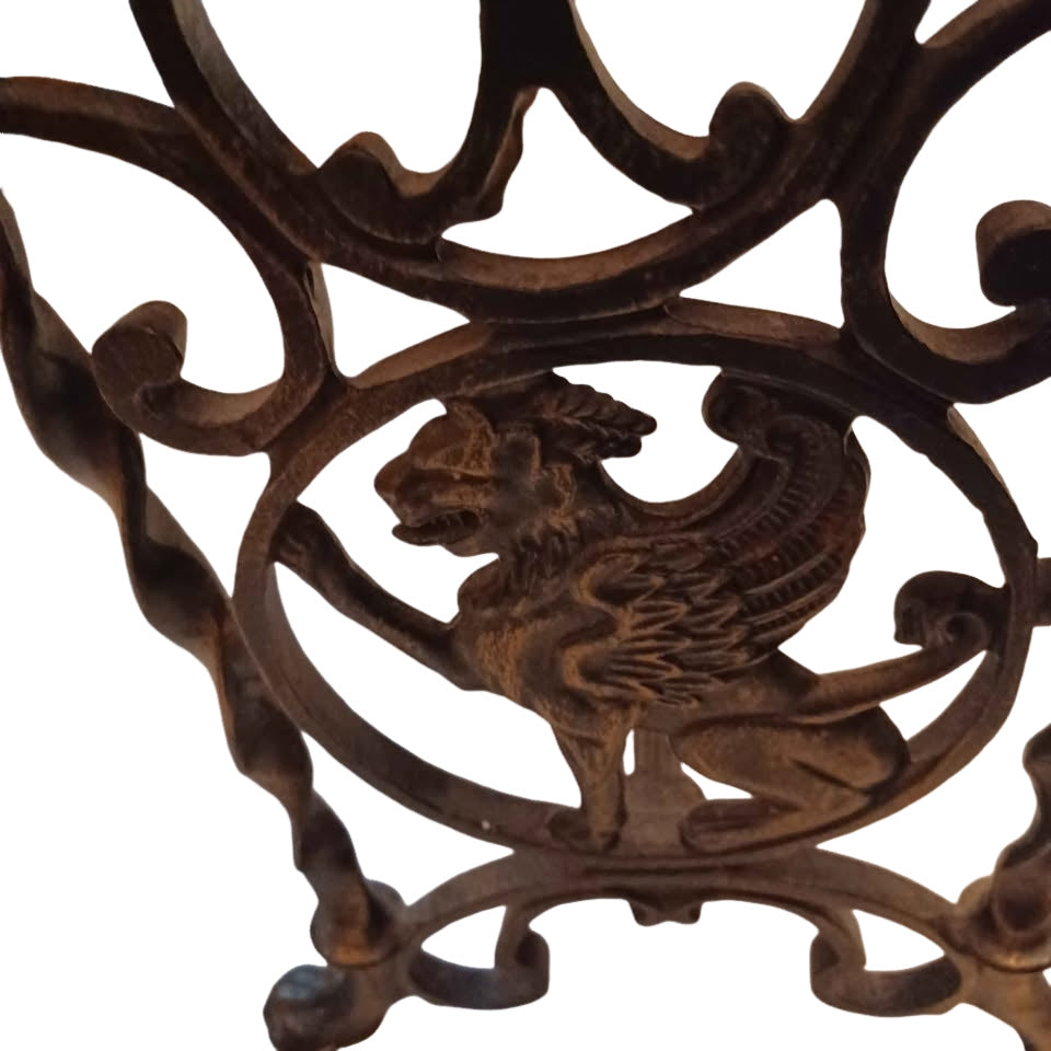 1920's Art Deco period Antique Cast Iron Boudoir or Hall "GRIFFIN" MOTIF Bench